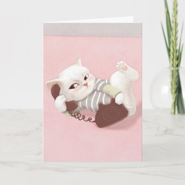 Cartão Cat no telefone (Frente)