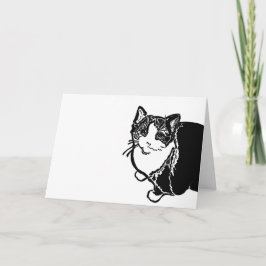 Cartão Cat Note Card