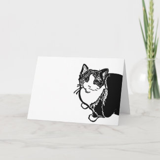 Cartão Cat Note Card