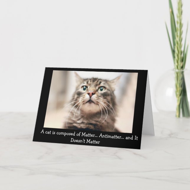 Cartão Cat Philosophy - Funny Greeting Card (Frente)