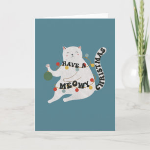 Cartão Cat Pun: Tenha um Feliz Natal