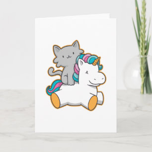 CARTÃO CAT RIDING UNICORN