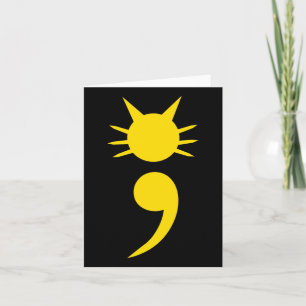 Cartão Cat Semicolon pode sensibilizar a saúde mental mês