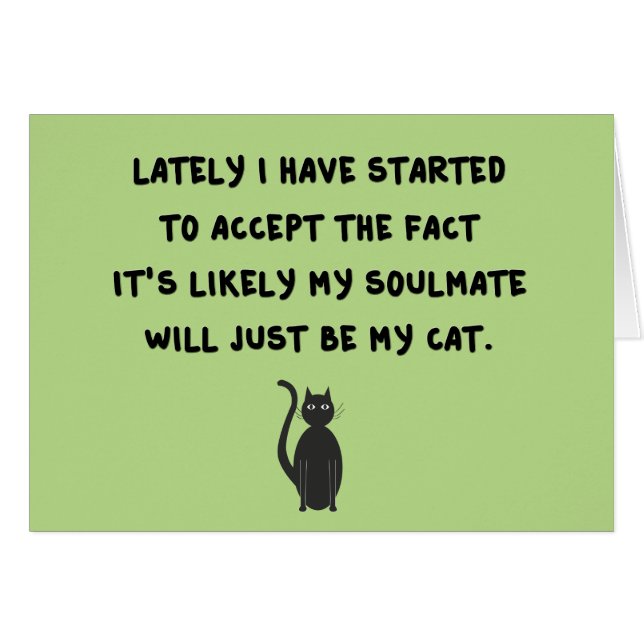 Cartão Cat Soulmate (Frente Horizontal)