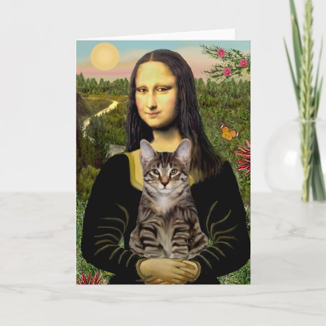 Cartão CAT (Tabby) - Mona Lisa (Frente)