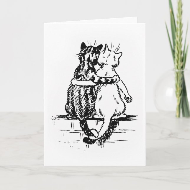 Cartão Cat Tails Card by Louis Wain (Frente)