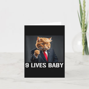 Cartão Cat Trump 9 Vive Bebê Engraçado Gato Com Cabelo De