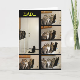 Cartão Cat vs. Fly Father's Day Card