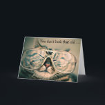 Cartão Cat with Glasses: Funny Birthday Card<br><div class="desc">You don't look that old - this cat needs even glasses to be sure. Take this funny birthday card for cat-lovers with humor.</div>