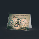 Cartão Cat with Glasses: Funny Birthday Card<br><div class="desc">You don't look that old - this cat needs even glasses to be sure. Take this funny birthday card for cat-lovers with humor.</div>