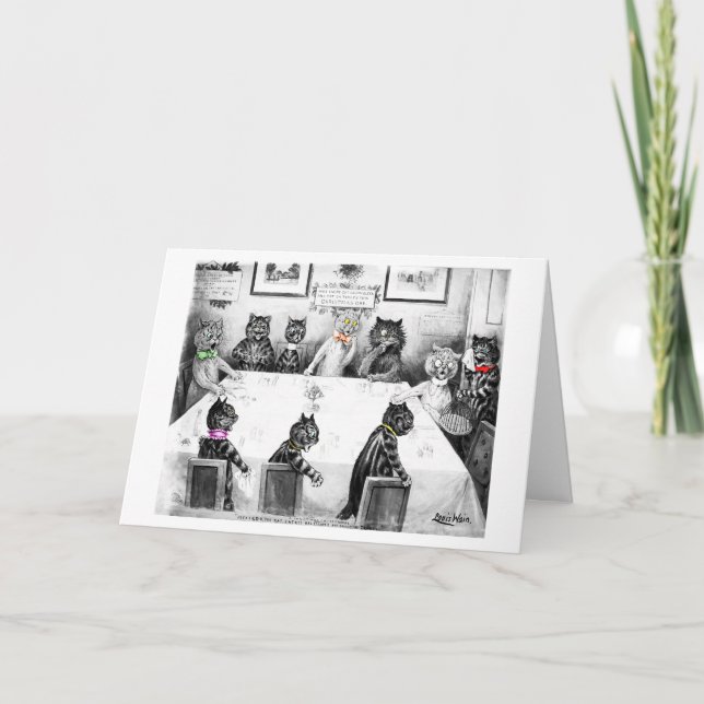 Cartão Catastrófico de Natal de Louis Wain (Frente)