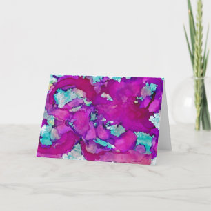 Cartão "Catch Me If You Can" - Alcohol Ink Art Greeting