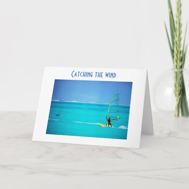CARTÃO "CATCHING THE WIND" BIRTHDAY WISHES (Frente)