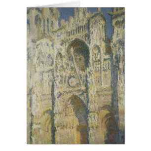 Cartão Catedral de Claude Monet Rouen na luz solar
