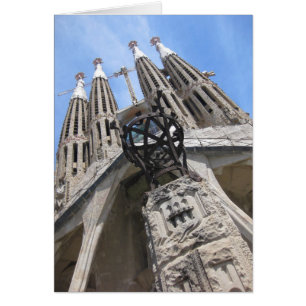 Cartão Catedral de Gaudi, espanha de Barcelona