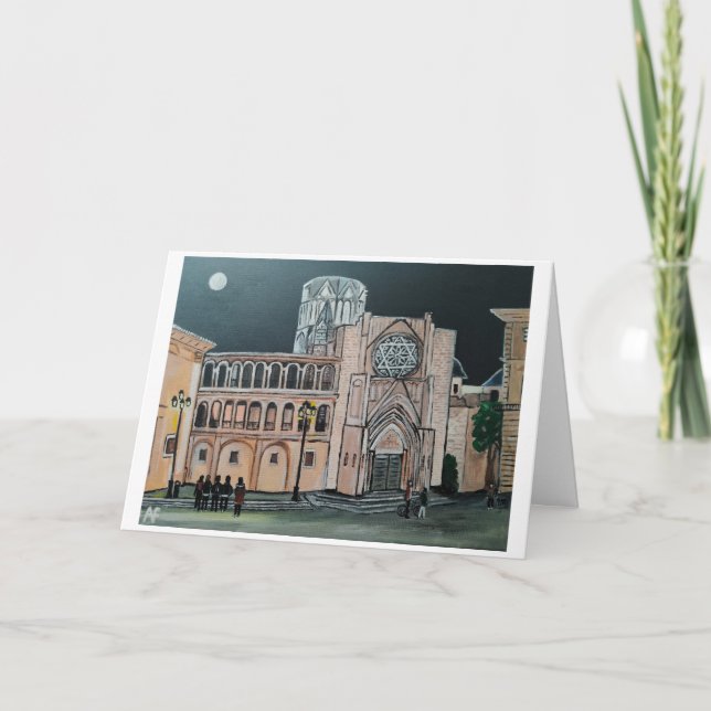 Cartão Catedral de Papais noeis María Painting de Alfred  (Frente)