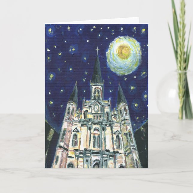 Cartão Catedral de Starry Night (Frente)