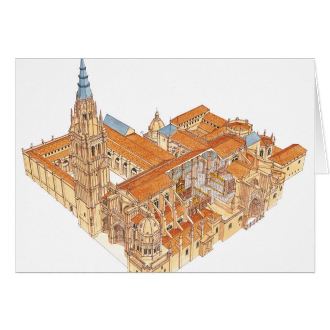 Cartão Catedral de Toledo. Espanha (Frente Horizontal)