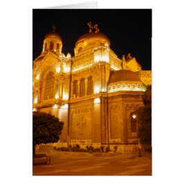 Cartão Catedral de Varna à Noite