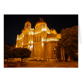 Cartão Catedral de Varna à Noite