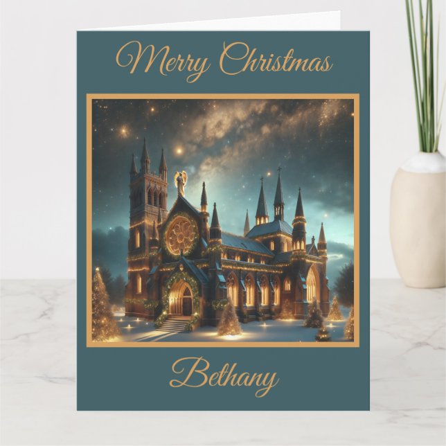 Cartão Catedral dos Céus no Natal (Frente)