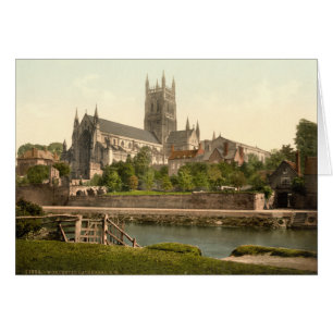 Cartão Catedral II de Worcester, Worcestershire,