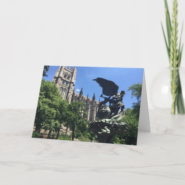 Cartão Catedral Nova Iorque de Ruas de NYC. (Frente)