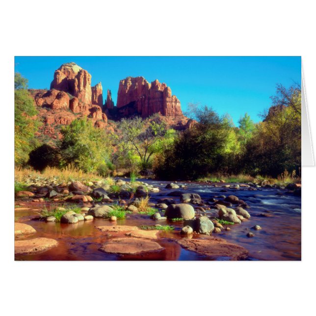 Cartão Catedral Rocha refletora em Oak Creek (Frente Horizontal)