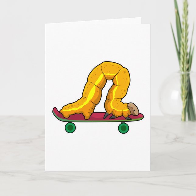 Cartão Caterpillar Skater Skateboard (Frente)