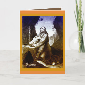 Cartão Catholic Card St. Francis of Assisi quote