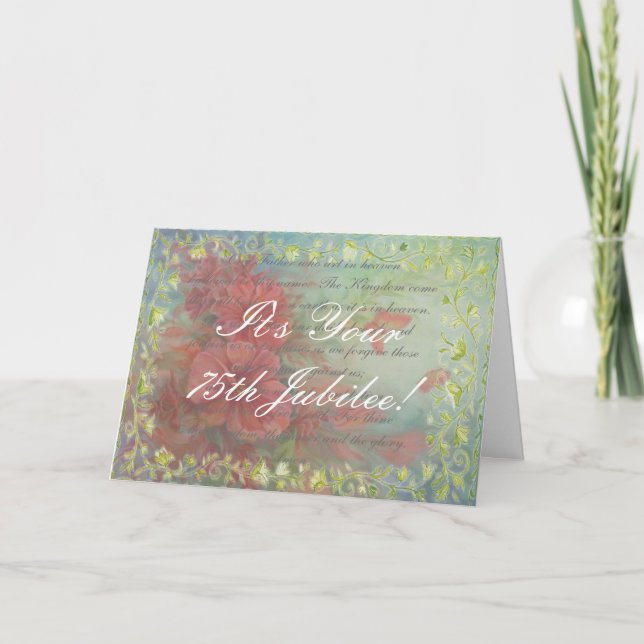 Cartão Catholic Nun Diamond 75th Jubilee Cards & Gifts (Frente)