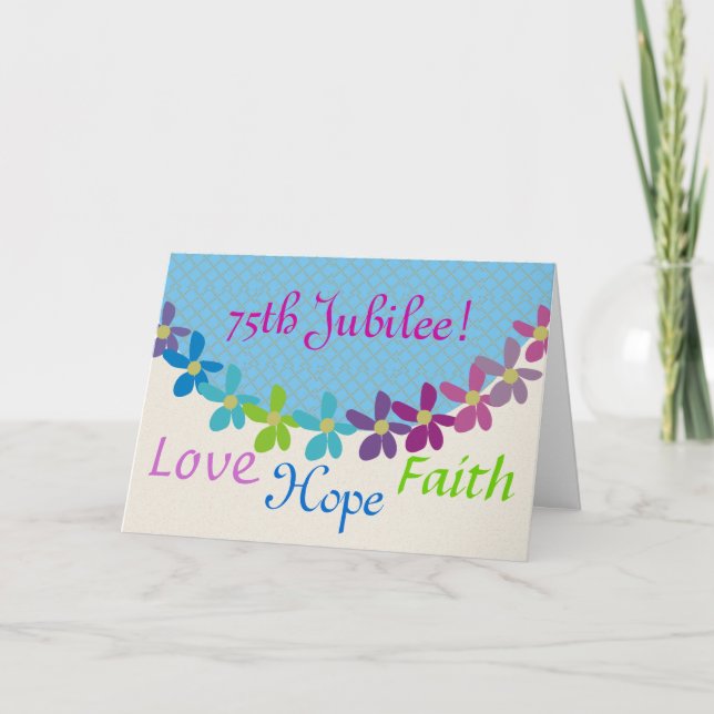 Cartão Catholic Nun Diamond 75th Jubilee Cards & Gifts (Frente)