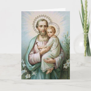 Cartão Catholic Priest St. Joseph Child Jesus Fathers Day
