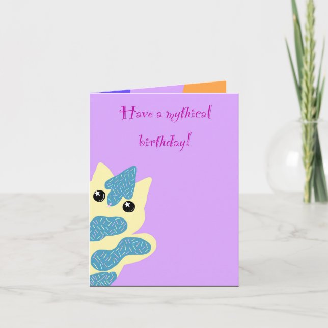 Cartão Caticorn Birthday card (Frente)