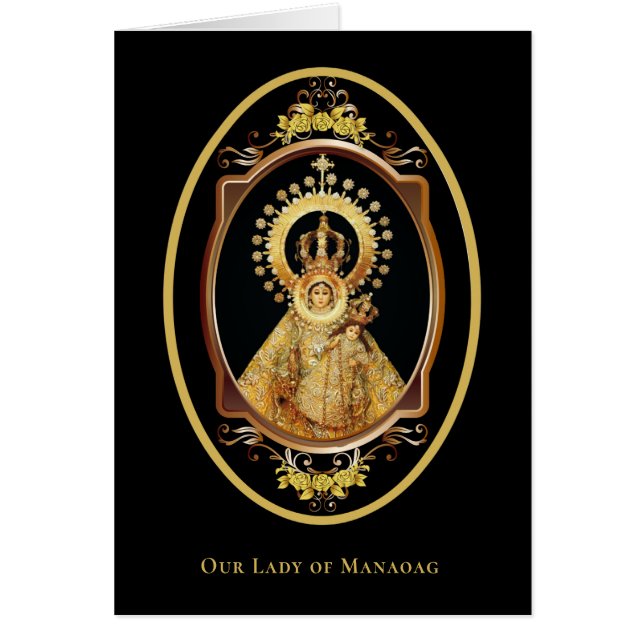 Cartão Católica Senhora Religiosa de Manaoag, Filipinas (Frente)