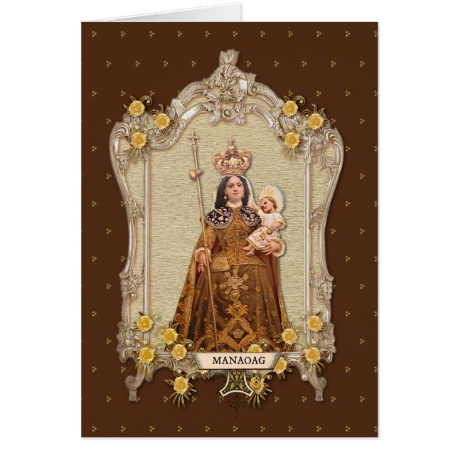 Cartão Católica Senhora Religiosa de Manaoag, Filipinas (Frente)