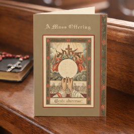 Cartão Católico de Oferta em Massa de Natal