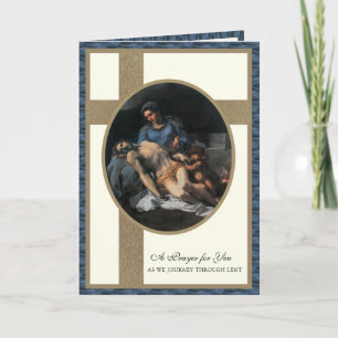 Cartão Católico Pieta Oradora Virgem Maria Jesus