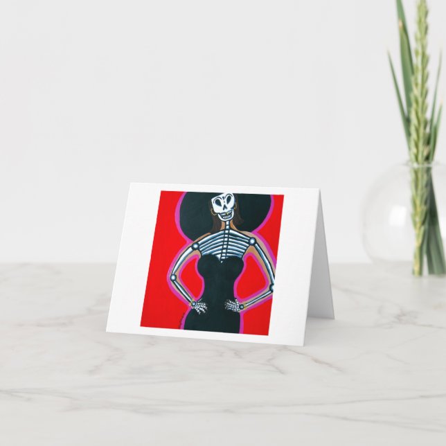 Cartão Catrina in Red (Frente)