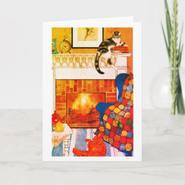 Cartão Cats Cozy Scene Blank Note Card