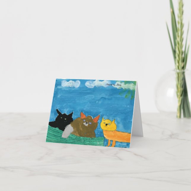 Cartão Cats Greeting Card (Frente)