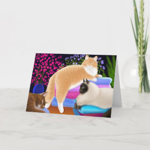 Cartão Cats Love Clean Laundry Card