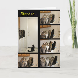 Cartão Cats vs. Fly Stepdad Father's Day Card