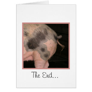 Cartão Cauda leitão encaracolado