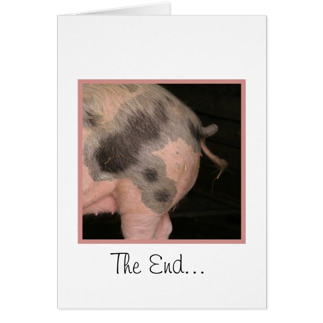 Cartão Cauda leitão encaracolado (Frente)