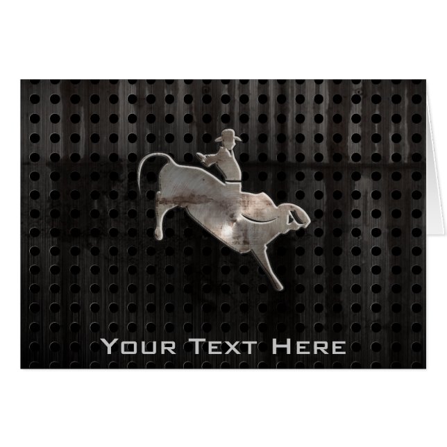 Cartão Cavaleiro áspero de Bull (Frente Horizontal)