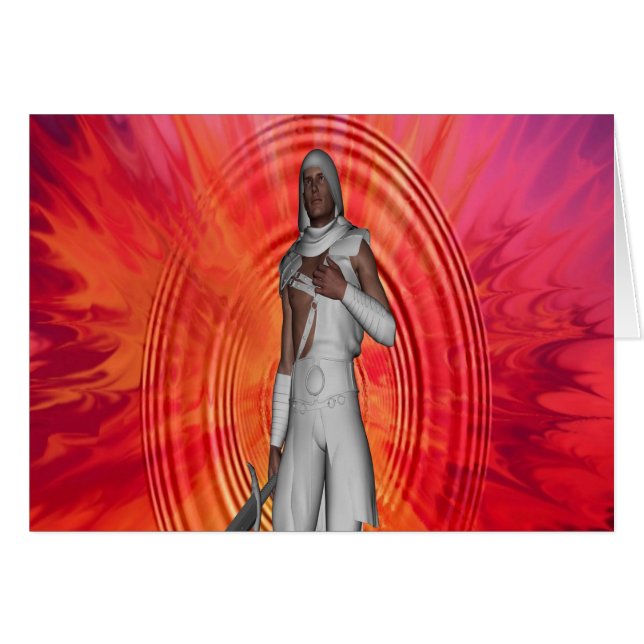 Cartão Cavaleiro Branco (Frente Horizontal)