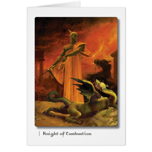 Cartão Cavaleiro da combustão (Frente)