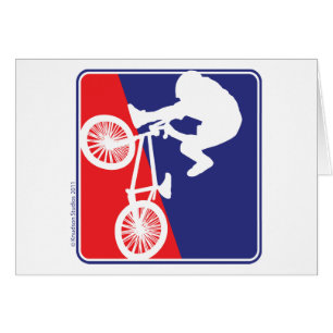 Cartão Cavaleiro de bicicleta BMX