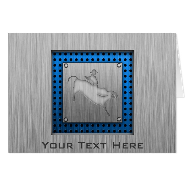 Cartão cavaleiro de Bull do Metal-olhar (Frente Horizontal)